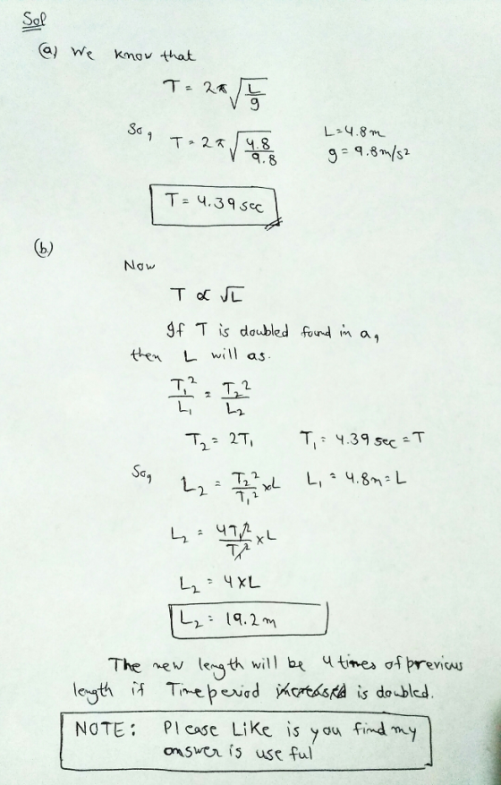 a) e knov that q. 8 then L will as T4.39 se 2 Sơ 2 The new length will be ч times A previous NOTE Plase Like is you find mm