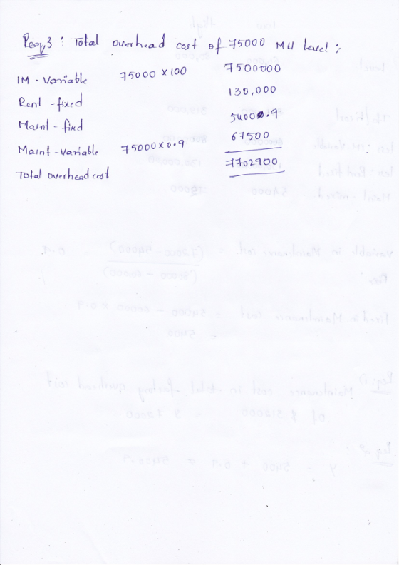 IM.Vamable ㅋ5000x1 Rent fxed A500 000 130,000 u008. 61500 5000 X 0.9 aint-Var, able 千029 0 rolal overhead ce