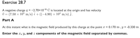 A negative charge q = -2.70x 10^-6 C is located at