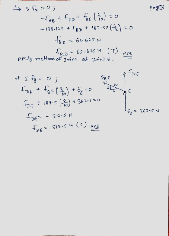 page -0 ţ & fx=0; -FAB + foot fee ( 1 ) -178.125 + EBD + 187.5% + 187.5% (40) -0 fod = 65.625 N Ans FBD = 65.625 N (T) Apply