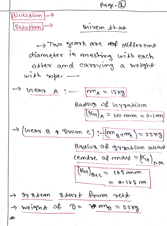 page, povestiom solution briven that Two years are of different diameter in mesting with each other and carrying a weight wit