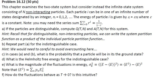 1-r Problem 16.12 (30 pts) This chapter examines the two-state system but consider instead the infinite-state system consist