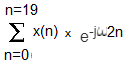n 19 Σ Χ1) x e 102n n-0 eju2n