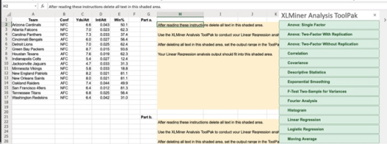After reading these instructions delete all text in this shaded area. B C D E F G HI J Conf Yds Atin At Win% Part a. 66 0043