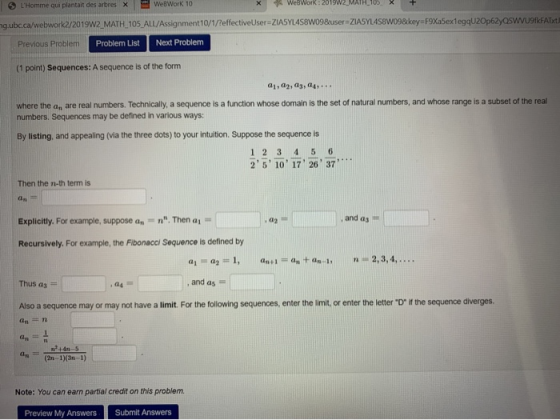 SL Homme qui plantait des arbres X Web Work 10 WebWork 2019WZMATRIX Subc.ca/webwork2/2019W2 MATH 105 ALL/Assignment10/1/effec