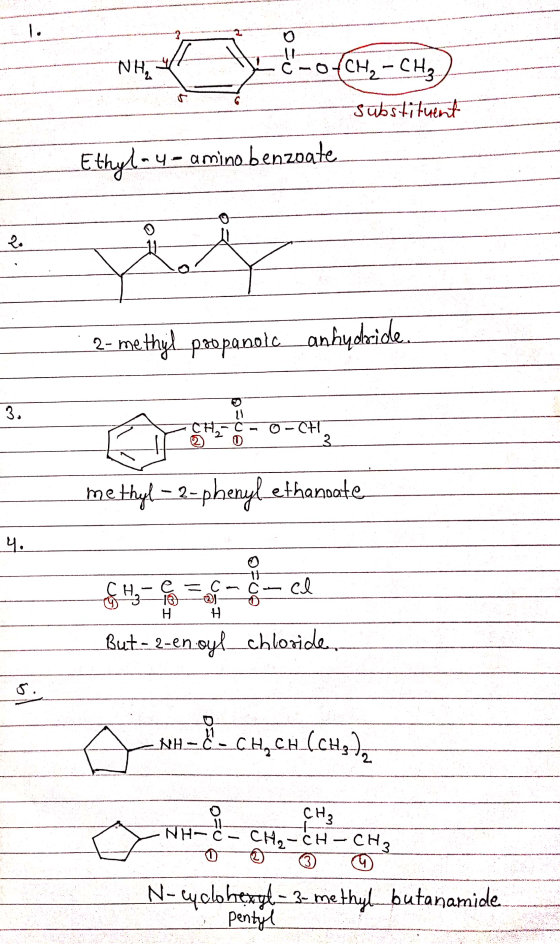 LC-0 substituent Ethyl-4- aminobenzoate iA 2- methyl poopanola anhydride methyl-2-phenyl ethanate н Н But-2-en byl chloride u