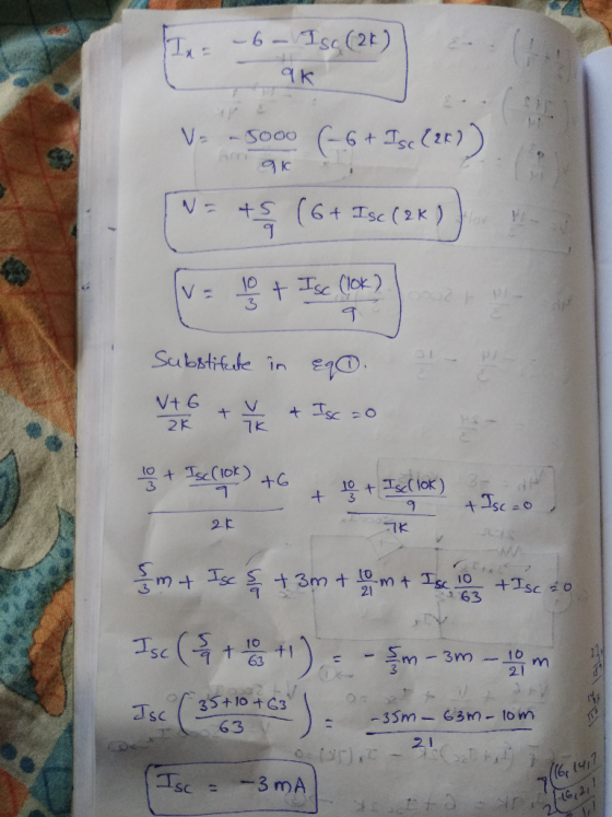 -6- Isg (26) ak V=-5000 V - 5000 (-6 + Iso (25)) qk (W = + (6 + 15e (2x)] Substitute in @q0. VIC + T & Isc ao o + Isc(lok) to