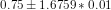 0.75 \pm 1.6759*0.01