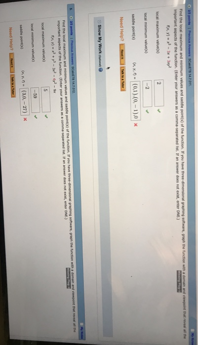23 Find the local mportant aspects of the function. (Enter your answers as a and graph the and list. If an answer does not ex