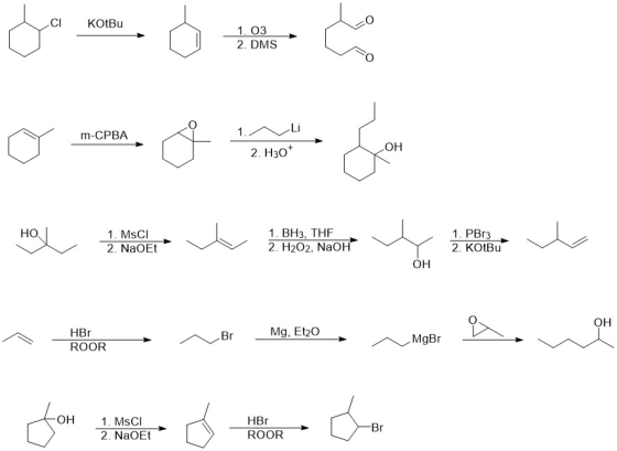 CI KOtBu do some 1. 03 2. DMS detail m-CPBA 1. ^ Li 2. H30+ HO 1. PBr3 1. MCI 2. NaOEt 1. BH3, THE 2. H2O2, NaOH 2. KotBu OH