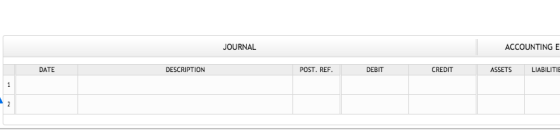 JOURNAL ACCOUNTING E DATE DESCRIPTION POST. REF. DEBIT CREDIT ASSETS LIABILITI