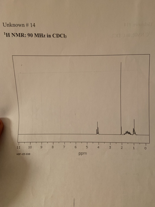 Unknown # 14 H NMR: 90 MHz in CDC13 11 10 9 8 7 6 4 3 2 1 5 ppm HSP-03-605