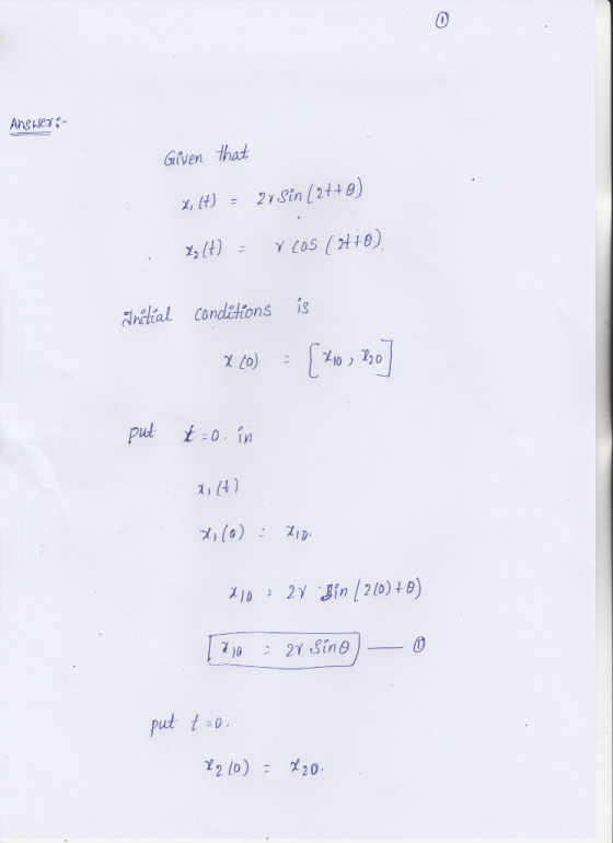 Anshe Given that Ehetial Conditions is tb 20 ul I M 2, (t) ul 2 (o)20