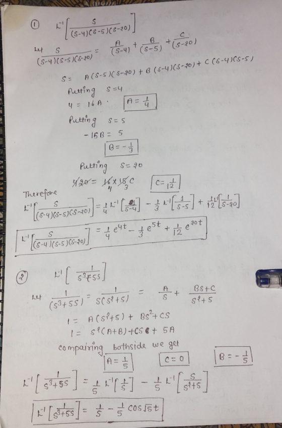 0 6-066-536-co] het s (S-435-5 165-10) = (5-4) (6s,+G20) S- A (S-5 )( 5=90) + B (5-4) (S-90) + C (6-4)08-5) Putting 5=4 4 =