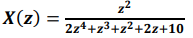 X(Z) = 224 +23+z2 +2z+10