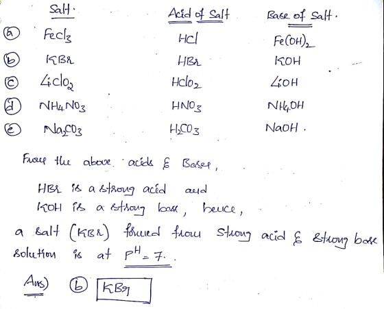 · Salti Acid of salt. Base of salt. © Feels Hel Fe(OH)2 B KBR HBR кон © Uiclos Holo2 LOH D NHI.NO HNO3 NHOH © NaCO3 H2CO3 NaO