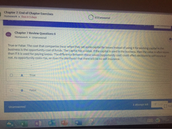 Chapter 7: End of Chapter Exercises Homework . Due in 5 days 3/13 answered Chapter 7 Review Questions 8 Homework – Unanswered
