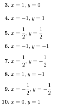 3. 1,y0 4. r 1, 1 1 1 5. 2 6. 1,y-1 1 7.x 1 2 8. a 1,y-1 1 1 9. 10. 0, y 1 =