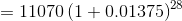 11070 (1 0.01375)2