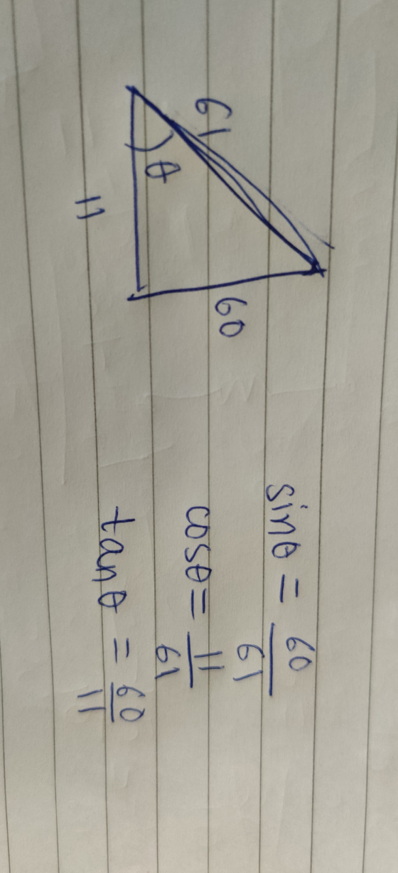 A 60 sino = 60 GT cose= | 61 tano 60 1