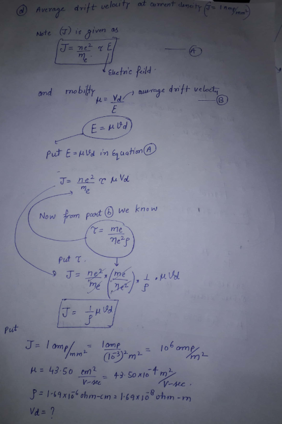 locity at Current damait丫(7-inmymm Averag velou Note)i aiven as Ehetnic feld ond mobilty auvrage d. rm Now rom part (b) we kn