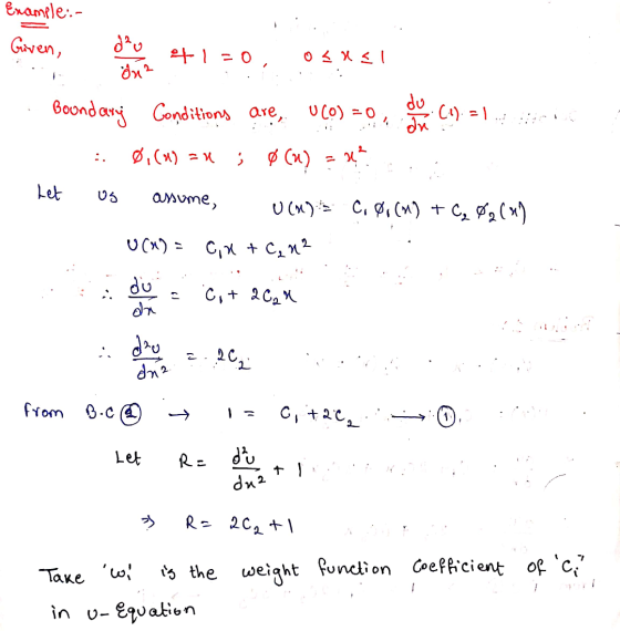 Example: Given, d² an? 와, 0 EX51 du an (..) = 1 Boundary Conditions are, UCO) = 0 Ø, (u) = x ; Ø (u) W² Let US assume, U( C.