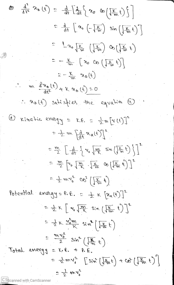 d² ID zt P no Con m 19 d dt 61 ?_n no K (**) - K. one u tkab dt² @) kb (t) (t) = [? [0 (-15) sin (Vit)] ) [no Co (tt) Ek xo(t