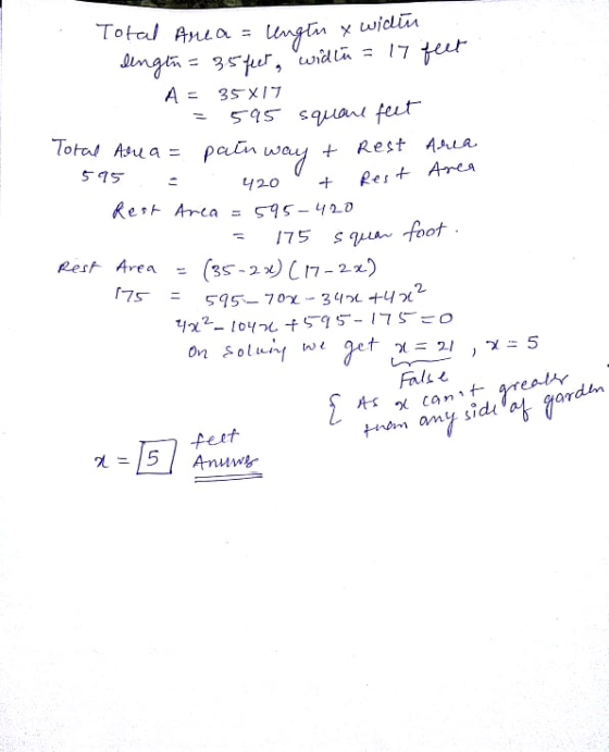 STS 420 Rest Area 75 s ot Recf Area = (35-24) Ct7-21) 7s Aeet Hom