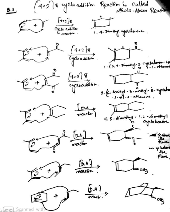 liit os. diels-Alden Reach D (4:27a oyebo adition Reaction is called ante t species meachim 1,4-Di - 1 - (3, 4 - Discshigl-3-