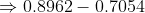 合0.8962 -0.7054