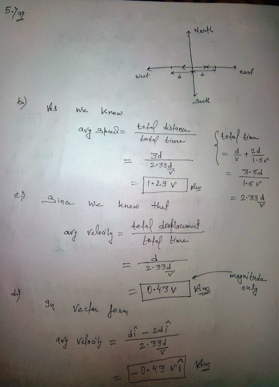 West< d. 43 We Knew eutl distanu total time d , 2 d 2 33d 1.5 V 2.33 d ho vo , 2-33d 2.33d