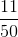\frac{11}{50}
