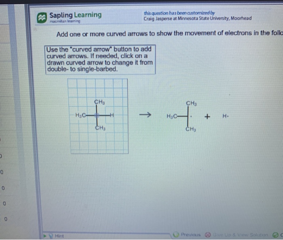 Sapling Learning this question has been customized by Craig Jasperse at Minnesota State University, Moorhead macmilan learnin