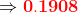 一 0.1908