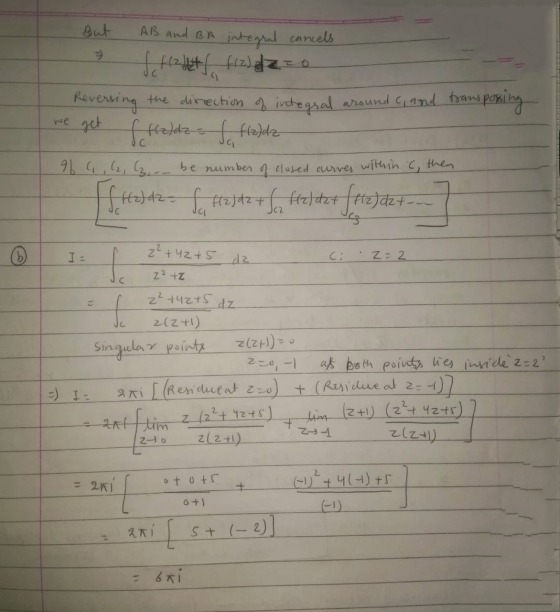 But we get AB and BA integral cancels f fra detta fra) ezzo Reversing the direction of integral around c, and trans, transpor