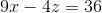 9.0 - 42 42 = 36