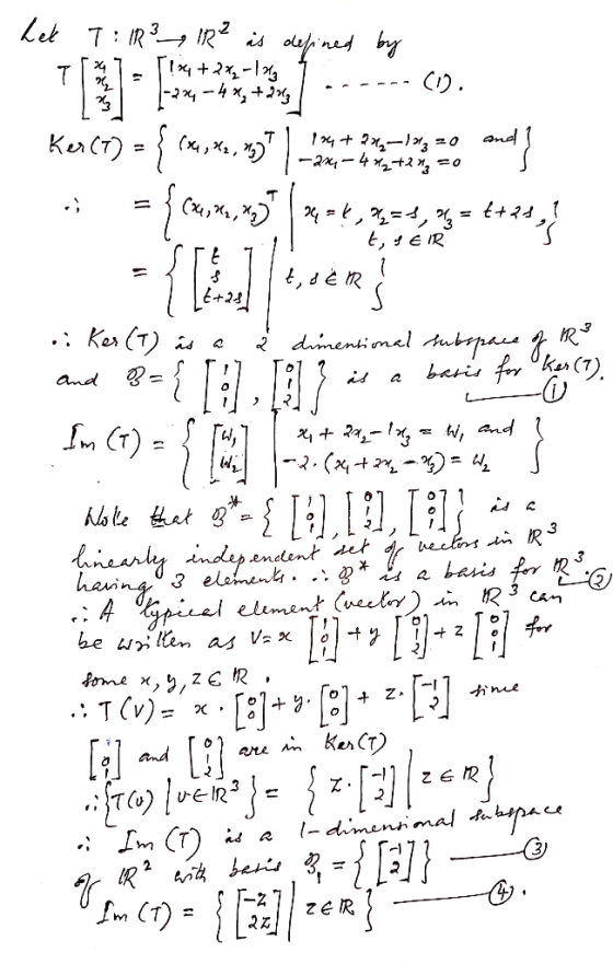 7 R3R is and Ker) = T t+2d ,e IR , d R dmentinal subpa bevis for ka(7) and tnearlyindndtent det haing eletents .. * * & a ba