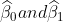 \widehat{\beta}_{0} and \widehat{\beta}_{1}