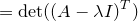 \small = \det((A-\lambda I)^T)