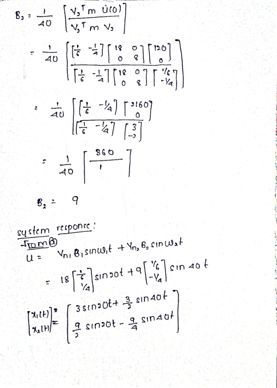 B, y,m dro) 19 40 tm Vs 18 120 40 [ 113 [ 11 Ire 2 40 -] [6] ( ] [3] 36 0 40 3, 2 9 system responre: from U: Vni B, sinu,t +