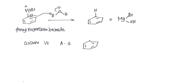MORI CH H & Bi of Mg OH Phenyl Magnesium Bromide answer is A. Q o