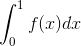 \int_{0}^{1}f(x) dx