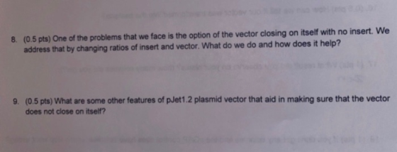 8. (0.5 pts) One of the problems that we face is the option of the vector closing on itself with no insert. We address that b