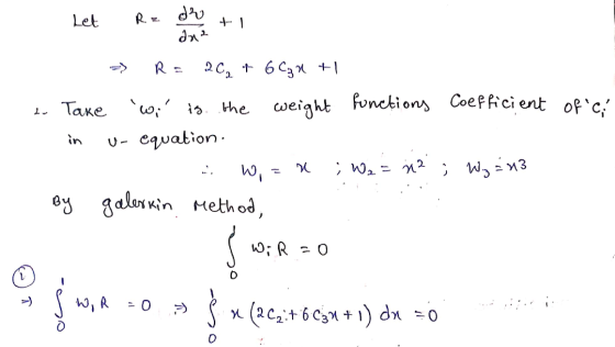 Let Rz dr +1 ป่น 1 RE 20₂ + 6C₂n + 2- Take wil is the weight functions Coefficient of c U- equation W, = ; We = 2; Wg = n3 B