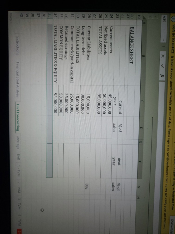 U wil, is Sater to stay in Protected View Enable Edit SIGN IN TO OFFICE It looks like your stored credentials are out of date