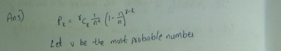 y-k n S Ld v he te most pobable numbel