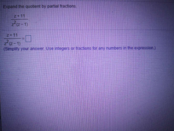 Expand the quotient by partial fractions 22(2-1) 212-1 (Simplify your answer. Use integers or fractions for any numbers in th