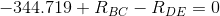 -344.719+R_{BC}-R_{DE}=0