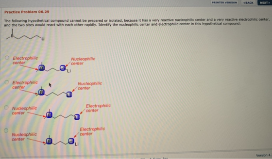 PRINTER VERSION BACK NEXT Practice Problem 06.29 The following hypothetical compound cannot be prepared or isolated, because