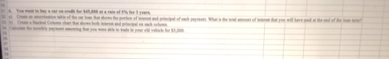 Yes w o C 33 34 Co e b ra credit for 545.000 rate of for 3 years l e of the car at shows the portion of verstand principal of